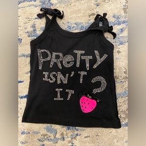 Rykiel Enfant Black Rhinestone Tank Top size 4a